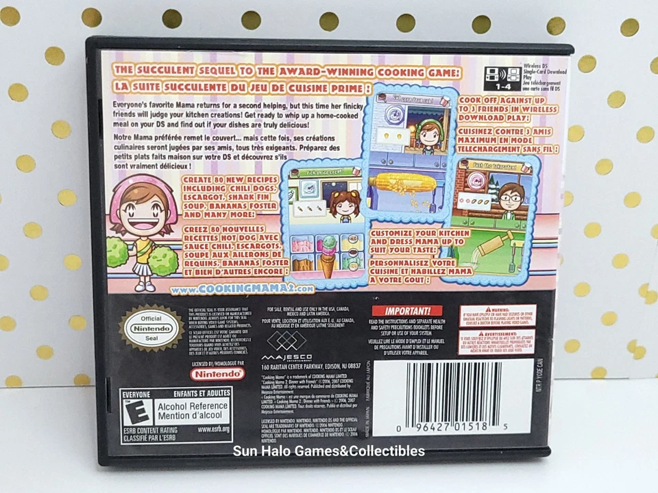 Cooking Mama 2: Dinner With Friends Authentic (Nintendo DS, 2007) CIB, Tested! - Image 3 of 4