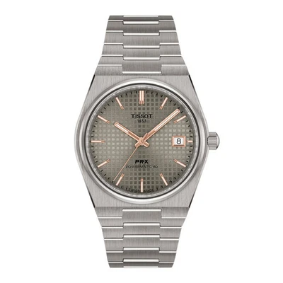 Nuevo reloj para hombre Tissot PRX titanio 38 mm esfera plateada T137.807.44.061.00 - Imagen 1 de 3