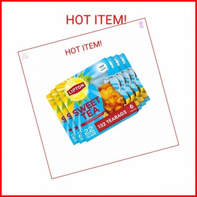 Lipton Southern Sweet Iced Tea Bags, Family Size Zero Calories, 132 Total Bags (