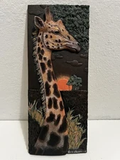 Ruane Manning 3D Signed Giraffe Wall Decor Wildlife Art Collection