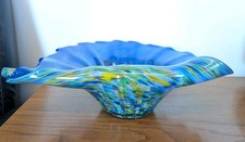 Murano large blue Shell Bowl Dish