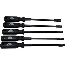 CTA 8608 5-Piece Metric Hex Driver Set, Flexible Shaft, 6-Point Hex Drivers