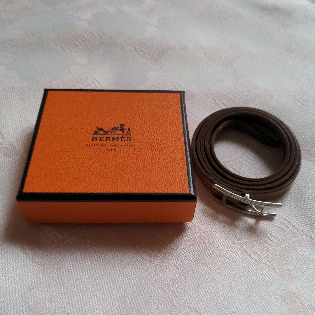 HERMÈS Bracciale Hermes in pelle marrone ottimo usato senzala s 7ollici pollicile