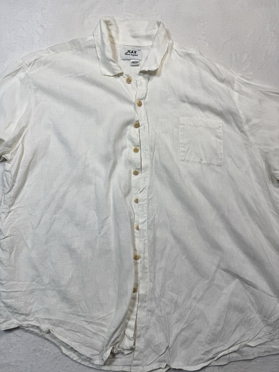 Vintage FLAX by Jeanne Engelhart Oversize Linen Shirt White