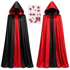 Vampire Cape Costume Set with Hood Accessory Kids Halloween Vampire Costume