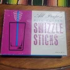 Vintage Pith Cutter Swizzle Sticks Novelty It Thuriz MCM Mancave