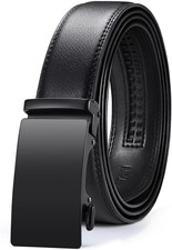 Men's Belt Leather Ratchet Belt for Men Dress Casual Every Day with Adjustable B
