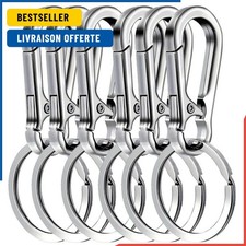 6er Set Schl&uuml;sselanh&auml;nger Karabiner aus Metall, Autoschl&uuml;ssel Organizer