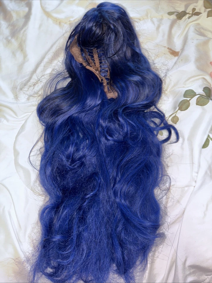 Peluca humana larga rizada ondulada Foto 2 de 3