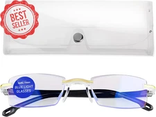 Noblu Vision Blue Light Glasses for Men & Women Computer Gaming Clear Frame w/Ca