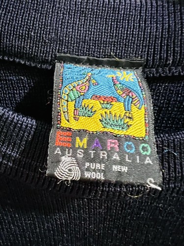 Emaroo Australian Wool Knit Sweater With Shoulder & Elbow Patches - Used - READ - Picture 2 of 10