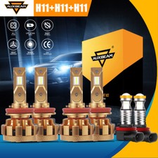 AUXBEAM F-16 PLUS Canbus LED Headlight Bulb High Low Beam+Fog Lights 6500K White