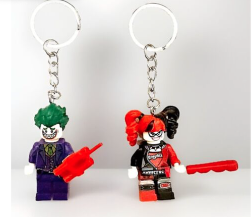Batman Figur Schlüsselanhänger Paare Liebe rosa Batgirl Mini DC Taschenanhänger Geschenk Autoschlüssel - Bild 32 von 37