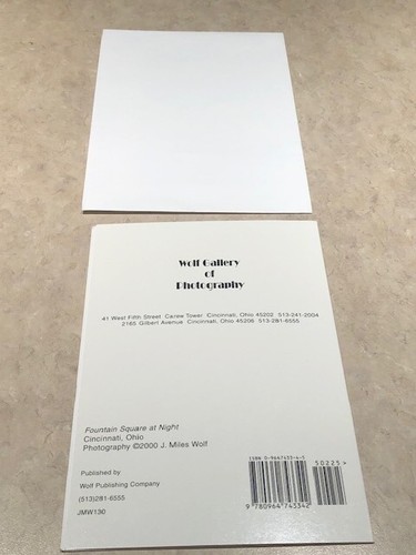 Cincinnati OH The Tyler Davidson Fountain Greeting Card & Envelope - Unused - Picture 4 of 4
