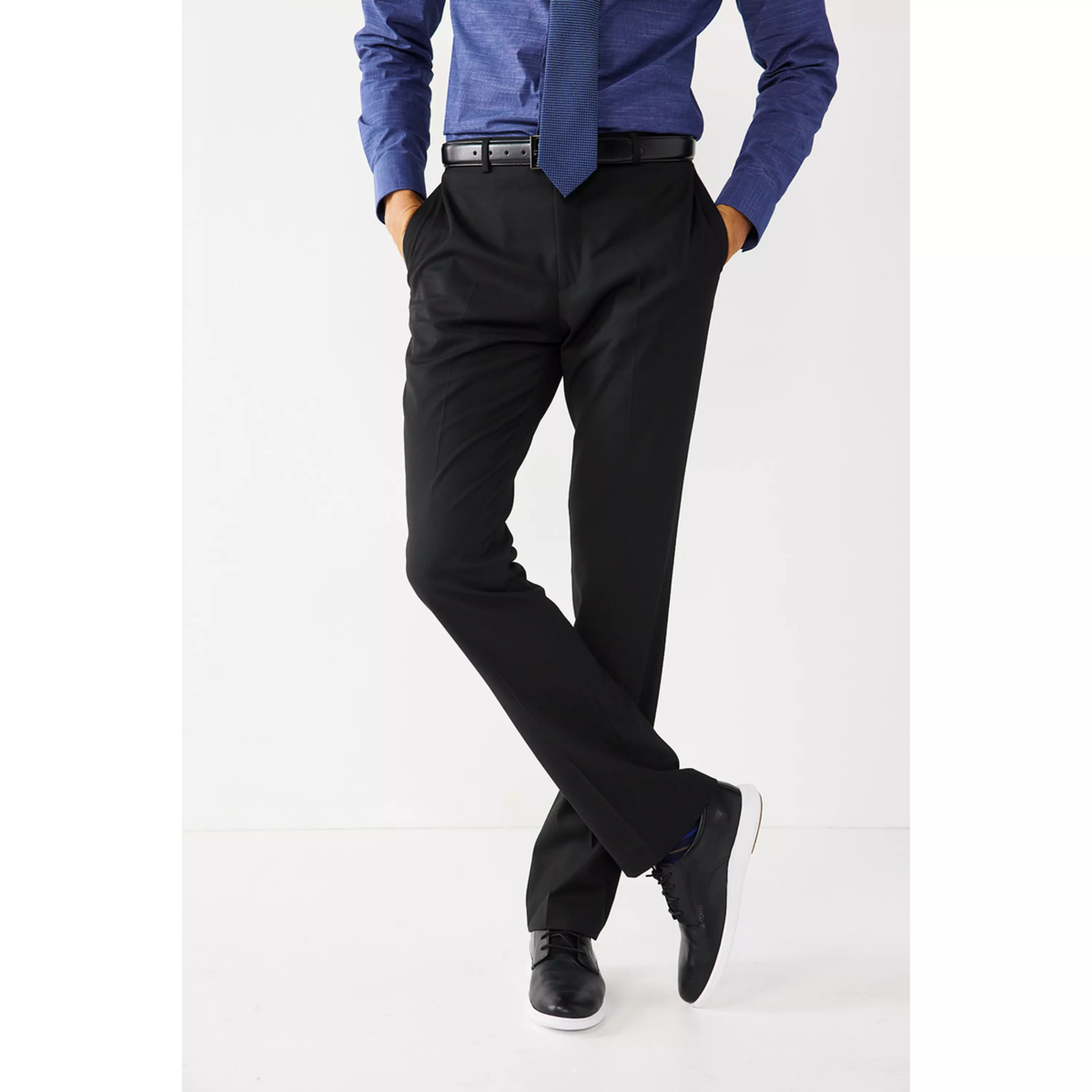 apt 9 premier flex slim fit dress pants Apt 9 Kohls NWT Slim Fit Side Stripe Premier Flex Dress Pants 35W Black  Stretch