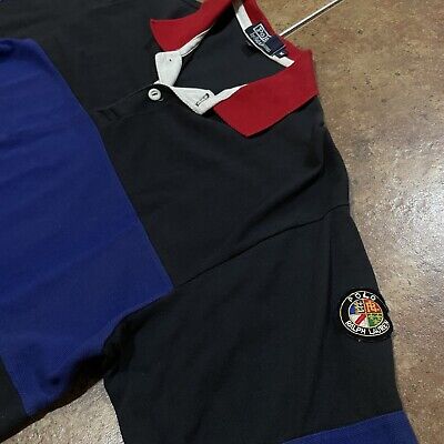 VTG Polo Ralph Lauren Cookie Shirt Rugby Mens Medium Black VTG Polo Ralph Lauren Cookie Shirt Rugby Mens Medium Black