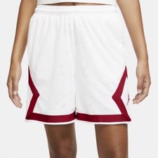 Women's Jordan Her itage Diamond Basketball Shorts White/Red S DO5032-100