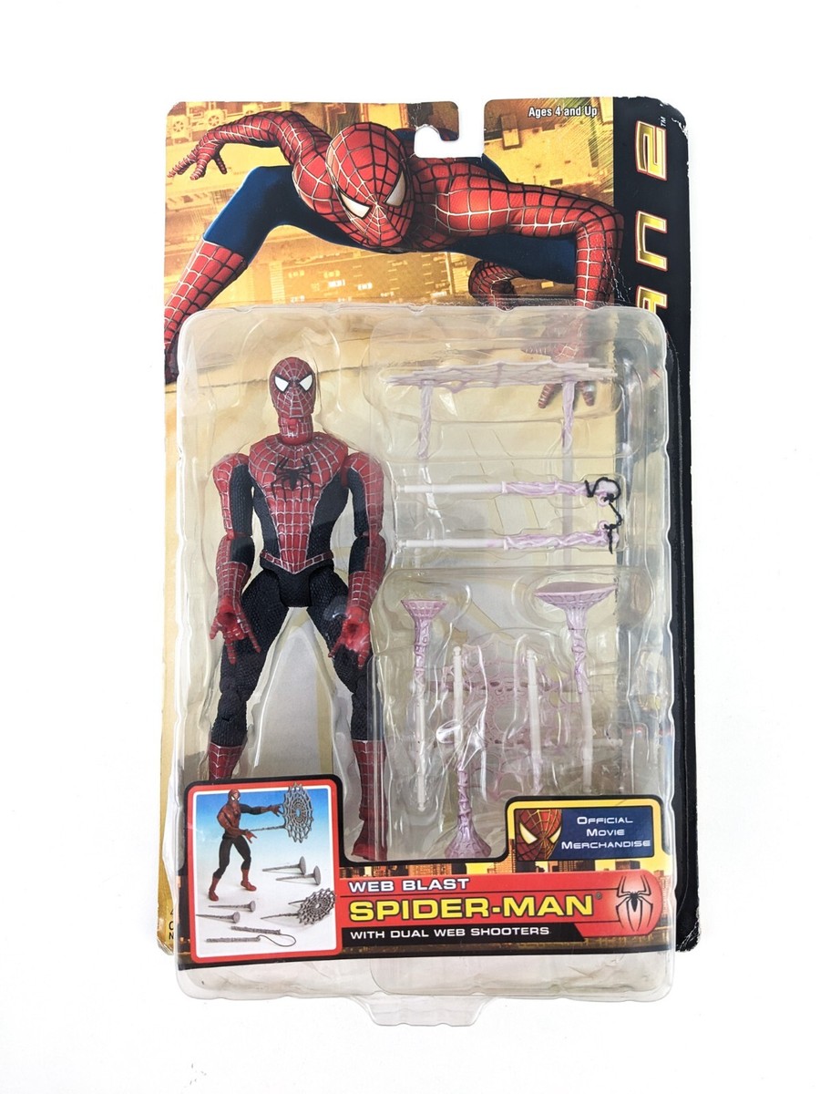 未開封 RAH スパイダーマン2 SPIDER-MAN Toy Biz Spider-Man 2 Movie Web Blast Action Figure w Dual Web