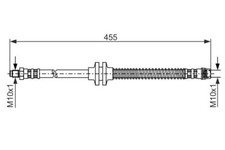 BOSCH 1987476126 Bremsschlauch 428 mm für RENAULT GRAND SCENIC MEGANE 1.4-2.0D