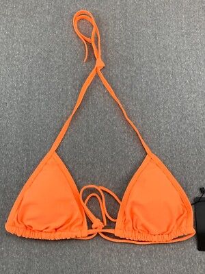Suvimuga String Bikini Swimsuit Top Womens Small Orange Sherbert Beach Lake Fun