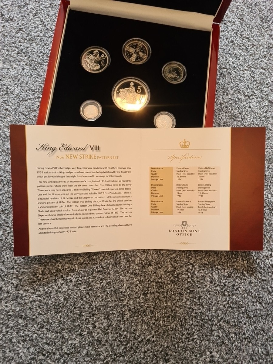 1936年 エドワード8世 New Strike Pattern Set King Edward V111 1936 NEW STRIKE pattern Coin Set | eBay UK