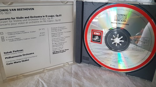 Beethoven: Concierto para violín de Itzhak Perlman - (1987/CD) *Tel Aviv, Israel* - Imagen 3 de 3