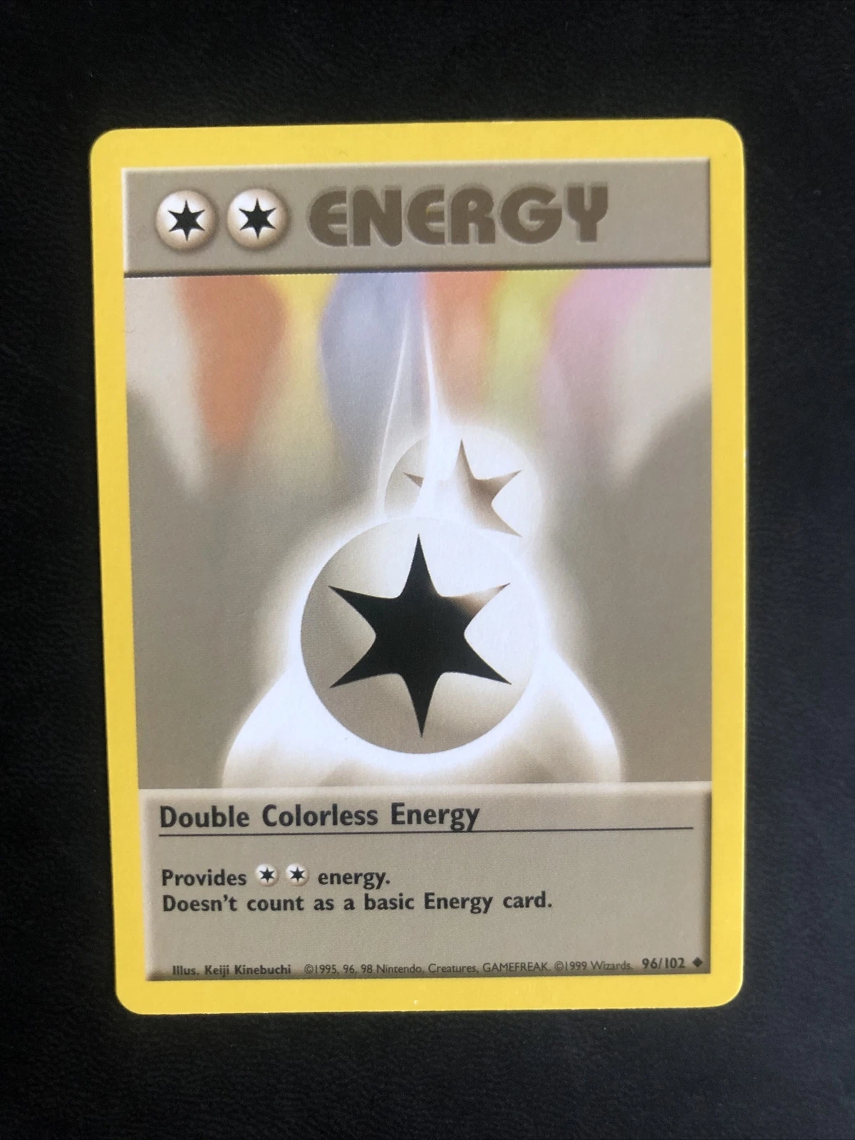 Double Colorless Energy 96/102 Rare Pokemon Card | Original WOTC 1999 LP/NM