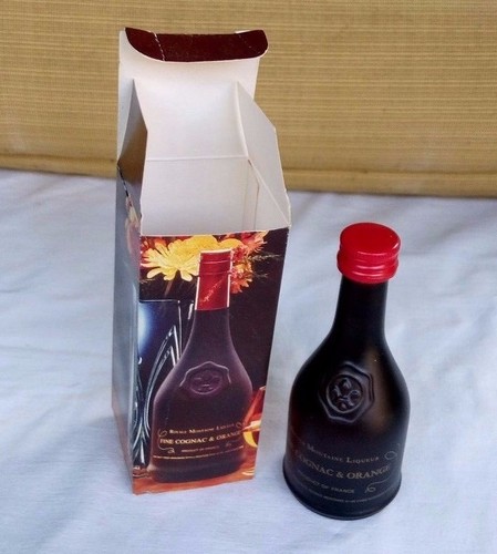 ROYALE MONTAIN FRANCE COGNAC & ORANGE MINIATURE BOTTLE. EMPTY. - Picture 2 of 6