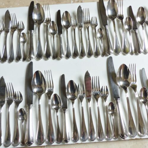 CHRISTOFLE SPATOURS SILVERPLATED 66 PIECES FLATWARE for 6 ( #1 ) - Picture 3 of 20