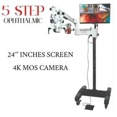 5 step Tiltable ophthalmic Microscope with expedite shipping