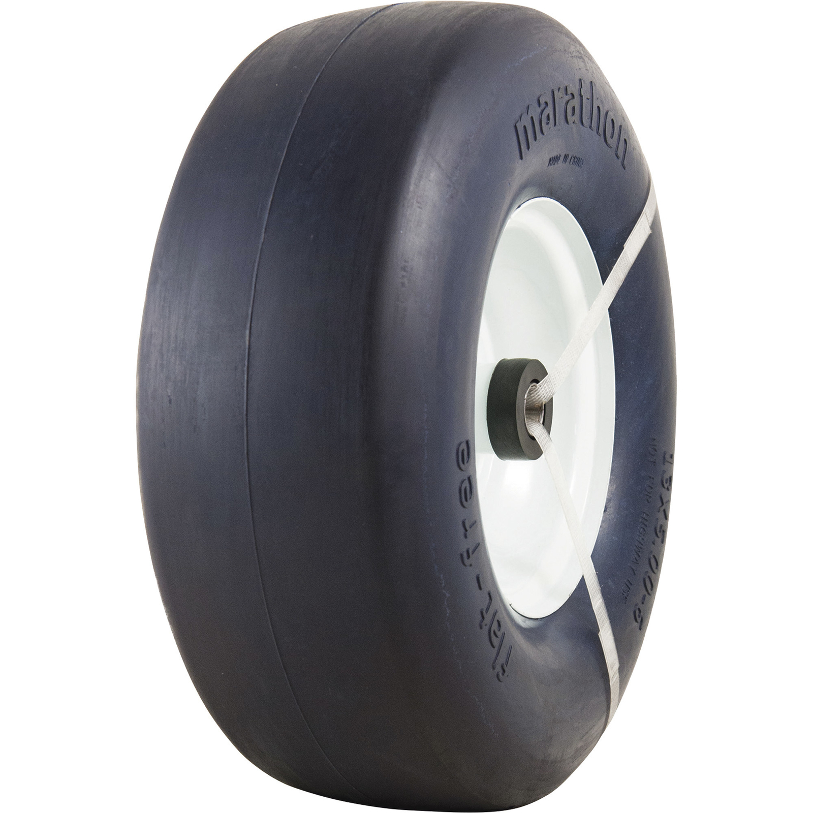 Marathon Tires Flat-Free Lawn Mower Tire, 3/4in. Bore, 13 x 5.00-6in.