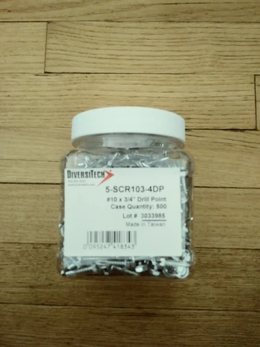 DIVERSITECH DRILL POINT SHEET METAL SCREWS #10 × 3/4" 500 PACK BRAND NEW