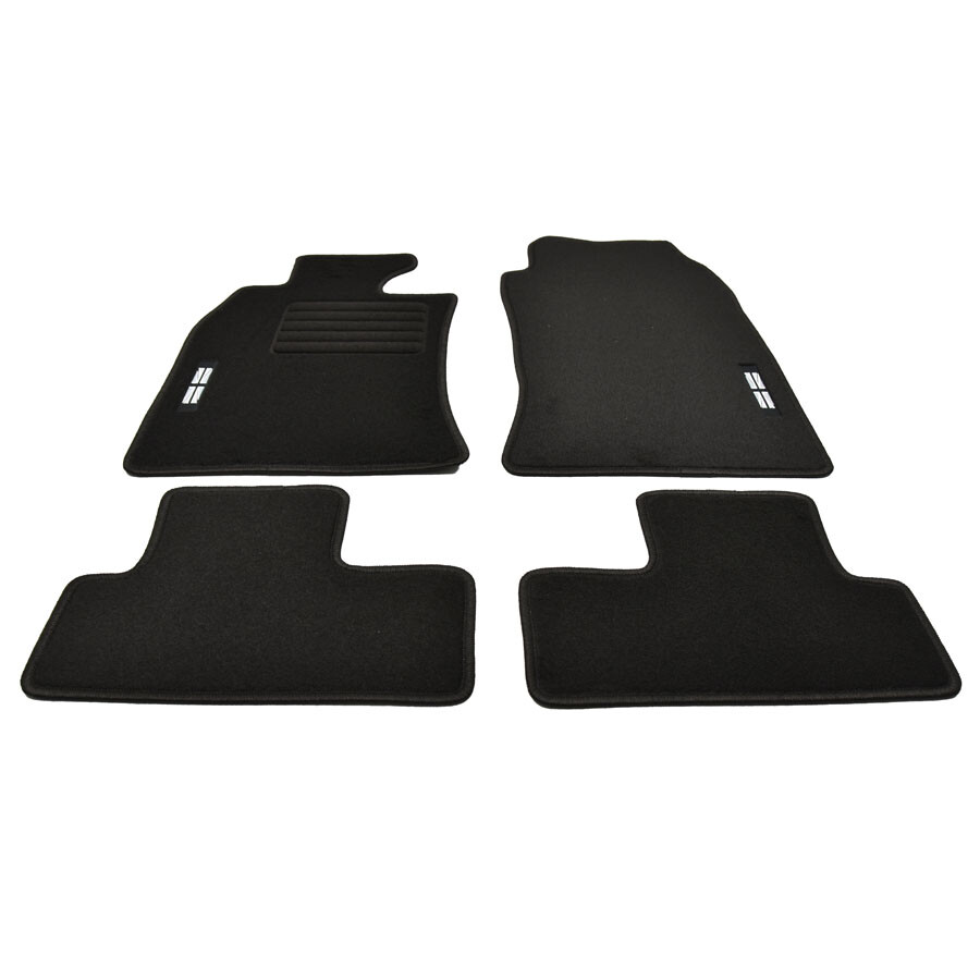 Schwarze Fußmatten für Mini Cooper / One R53 (2001–2007) Cooper S mit Leder | Grauer Besatz | Cooper / Ein R50 (2001-2007) | [CH