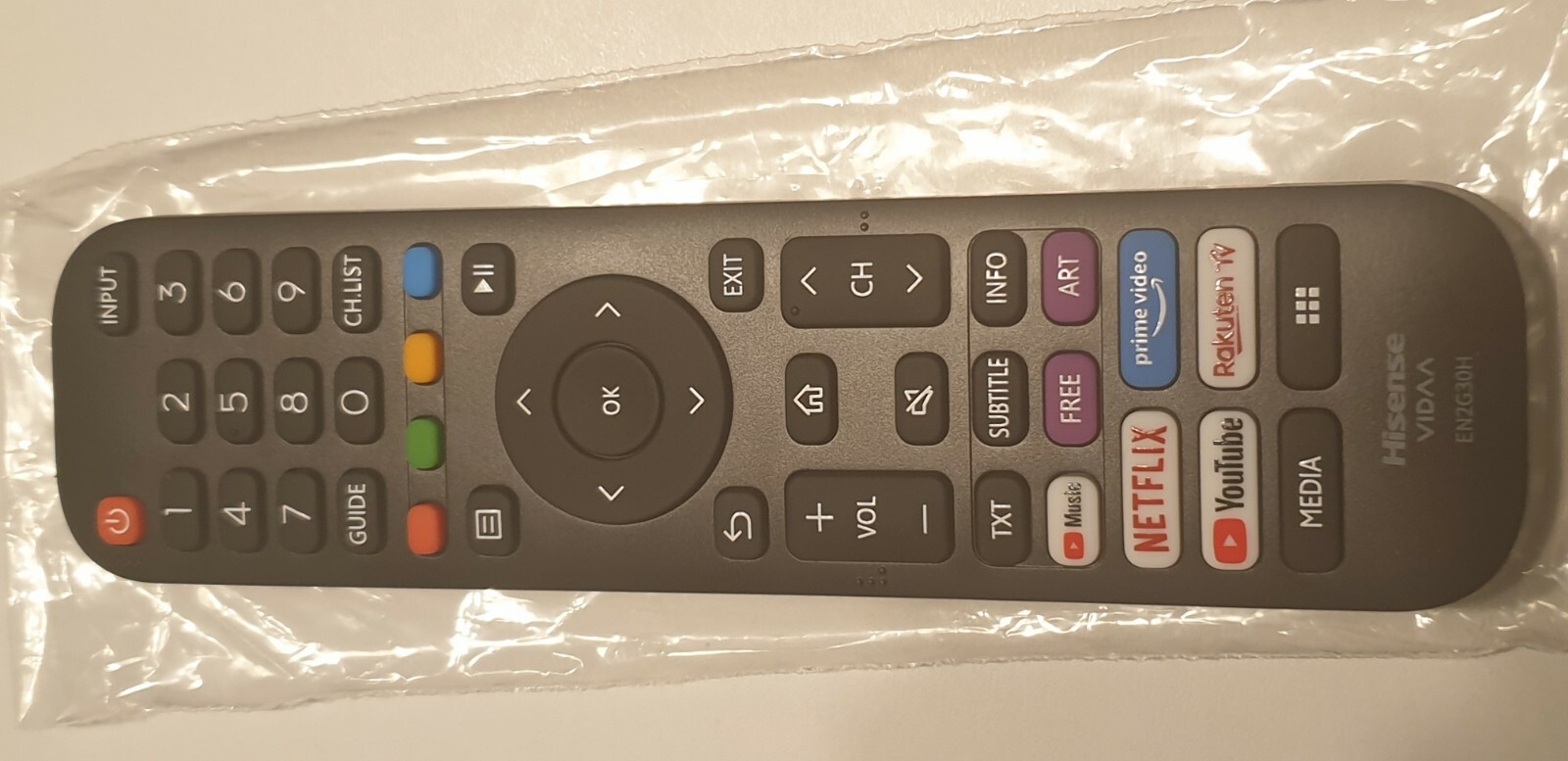 Télécommande EN2G30H Hisense avec Boutons d'Accès Direct Netflix et YouTube