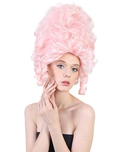 Rococo Style French Revolution Womens Wig, Queen Character Cosplay Halloween Wig - Picture 2 of 9