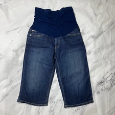 A Pea in The Pod Bermuda Jean Shorts Womens Size 29 Stretch Modest Denim O18