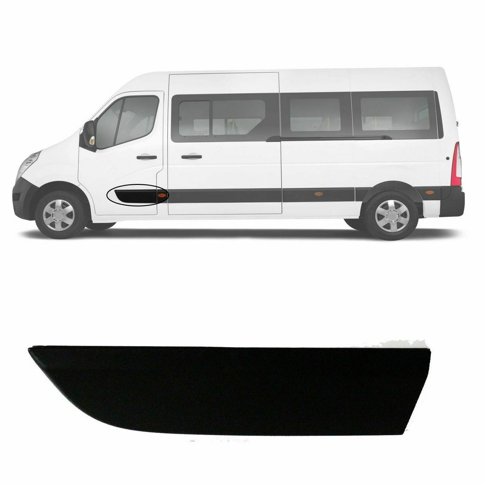 Panneau de porte avant bande moulure latérale gauche pour Opel Movano 2010-2016