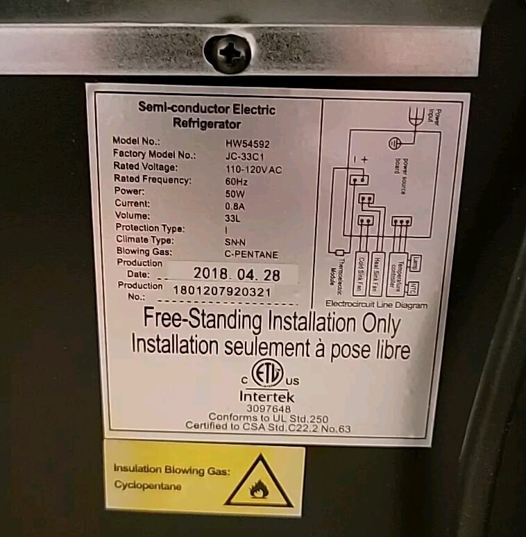 Costway 12 Bottle Wine Cooler Semi Conductor Refrigerator Freestanding Chiller.