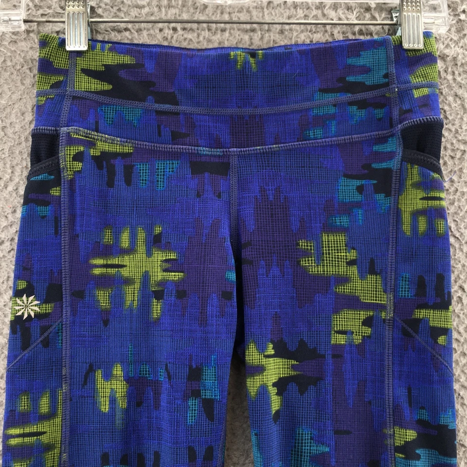 Leggings Athleta Capri Mujer XXS (real 24x17) Multicolor Tiro Bajo Pull On Foto 2 de 4