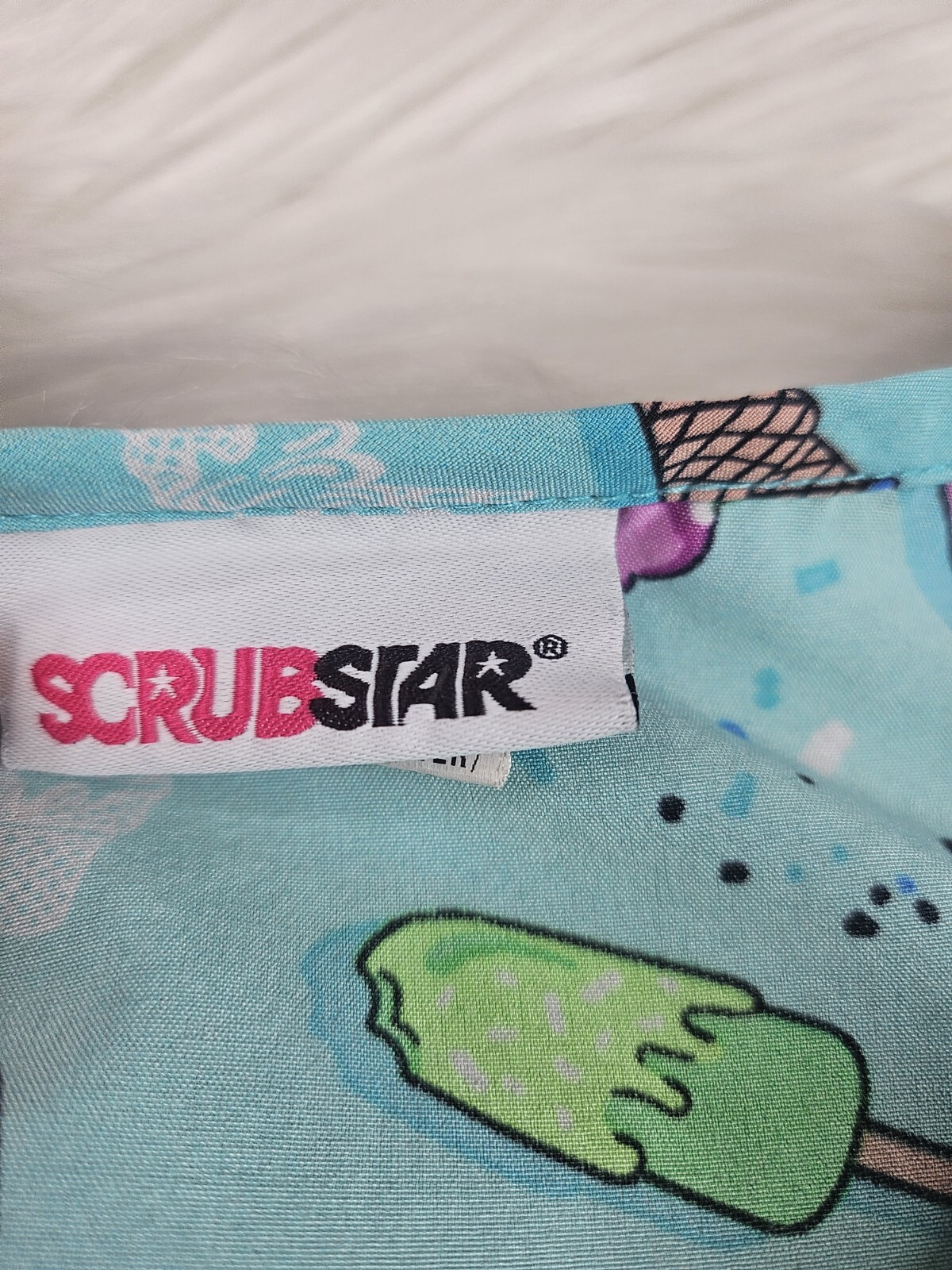 Scrubstar (M) Poly Spandex Multicolor Popsicle Ic… - image 4