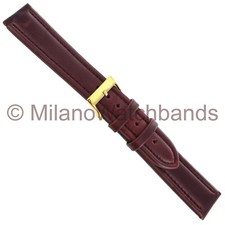 18mm Morellato Bordo Genuine Leather Padded Stitched Men's Watch Band 1419