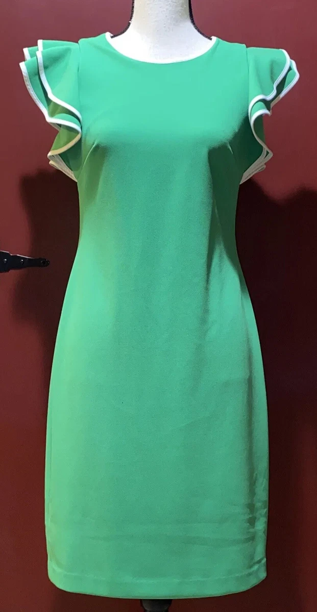 Tommy hilfiger green dress cheap
