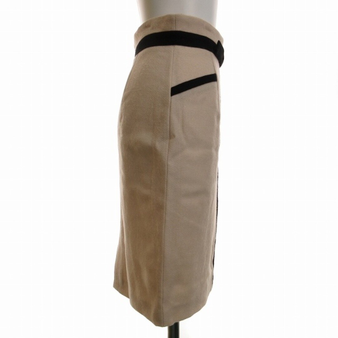 JUSGLITTY 23AW Tight Skirt Front Bow Wool 1 S Pink Beige NY JUSGLITTY 23AW Tight Skirt Front Bow Wool 1 S Pink Beige NY