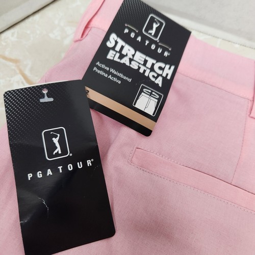 PGA Tour Stretch Shorts Active Waistband Size 42 Candy Pink New Golf Sports New - 第 8/8 張圖片
