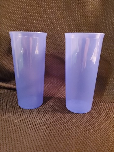 Tupperware Vasos Vasos Tazas 12 Oz y 9 Oz Lote de 7 Pastel y Azul - Imagen 3 de 5