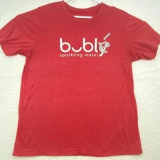 Bubly Buble Sparkling Water Red Graphic T-Shirt Promo Approx L