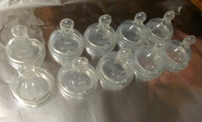 Lot 12 Pack New NUK Anti-Colic Clear Silicone Nipples Slow & Medium Flow