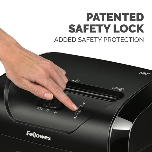 Fellowes Powershred 12 Blatt Cross-Cut Papier Home Office Aktenvernichter - Bild 5 von 8