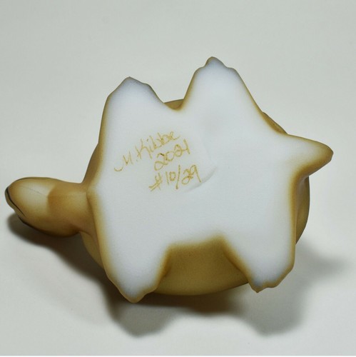 Vidrio artístico firmado pintado a mano tortuga edición limitada Fenton Gift Shop - Imagen 5 de 5