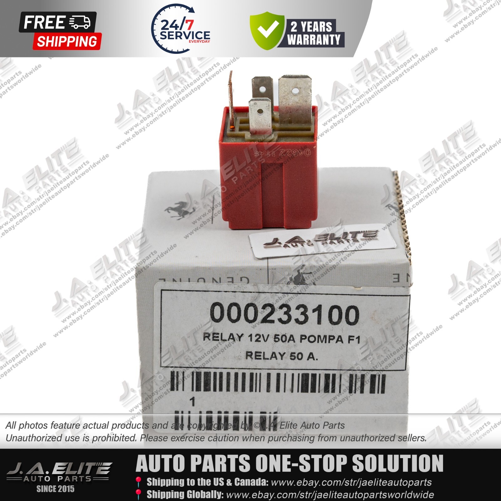 Genuine 50 A Relay Pump fits Ferrari 430, 599, 612 Maserati Quattroporte, GT, GC